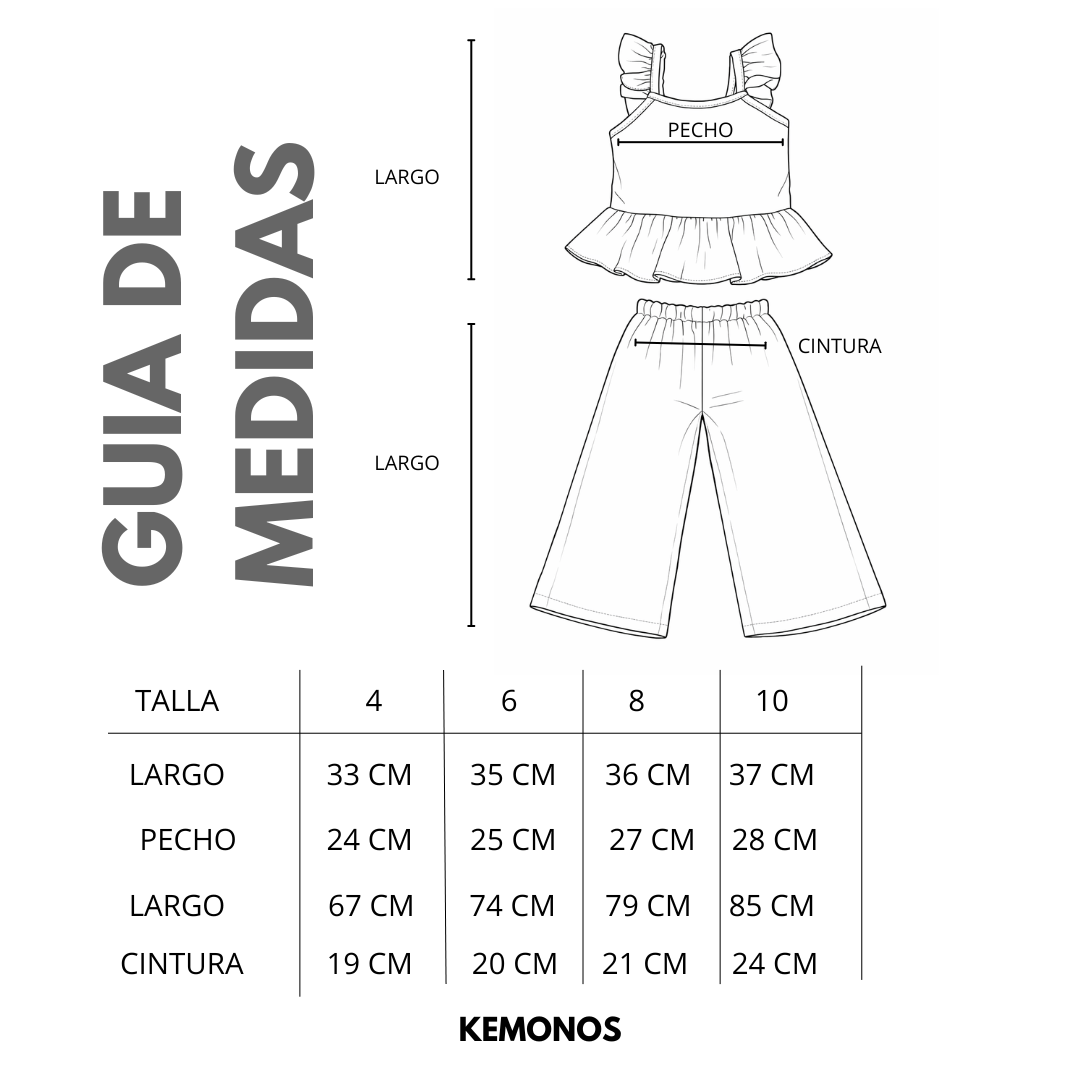 Blusa + Pantalón Olanes Lino Rayas