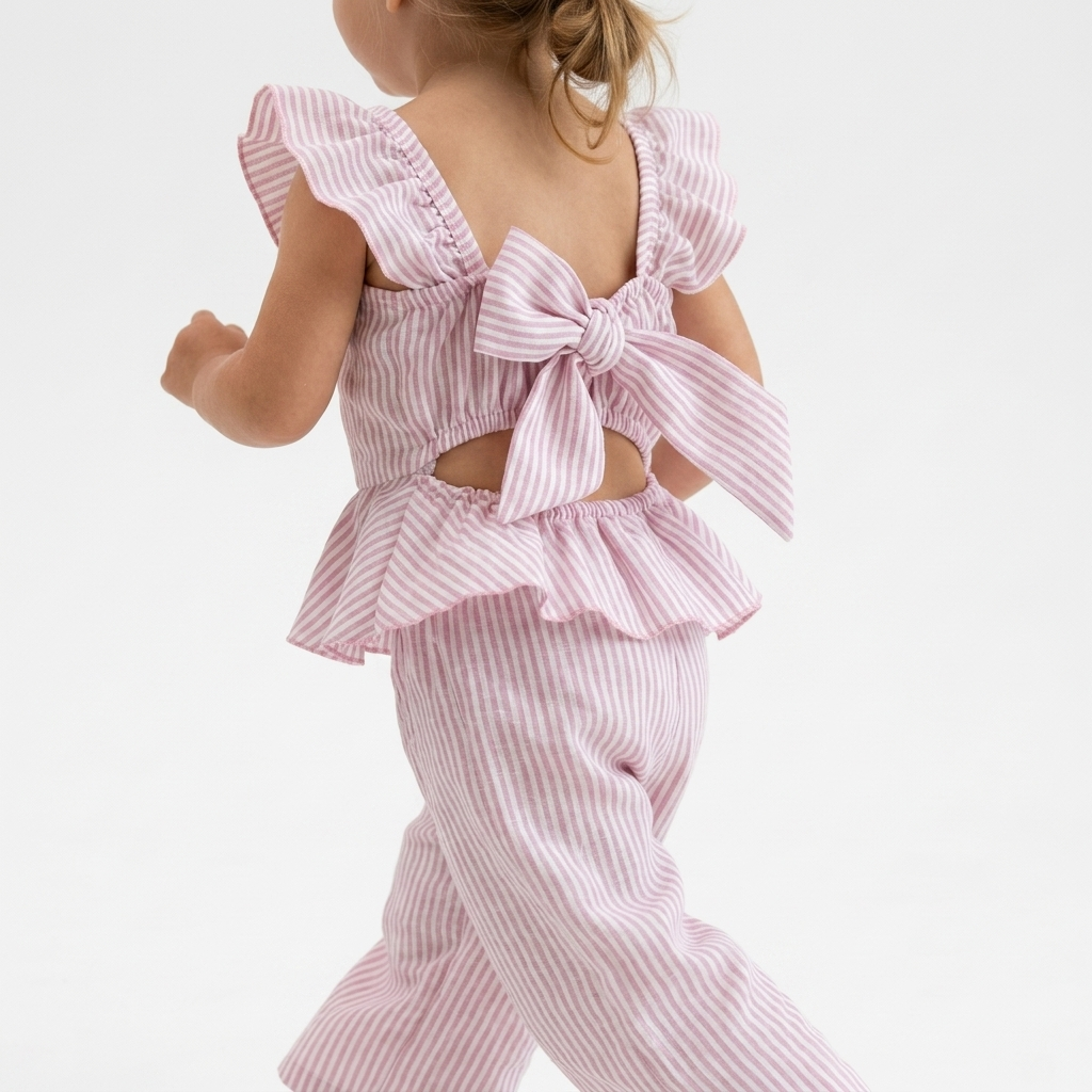 Conjunto olanes lino rayas