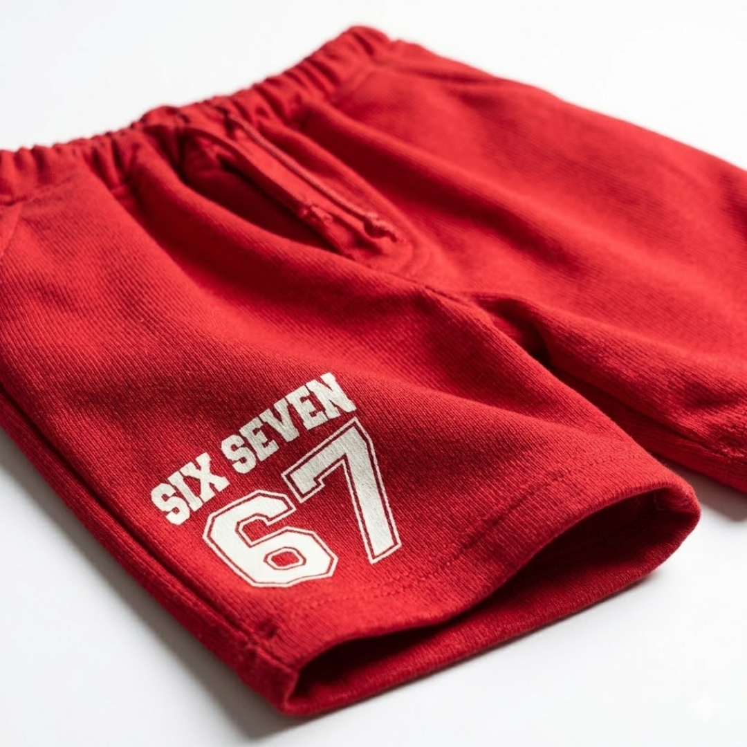 Short "Six seven" en french terry