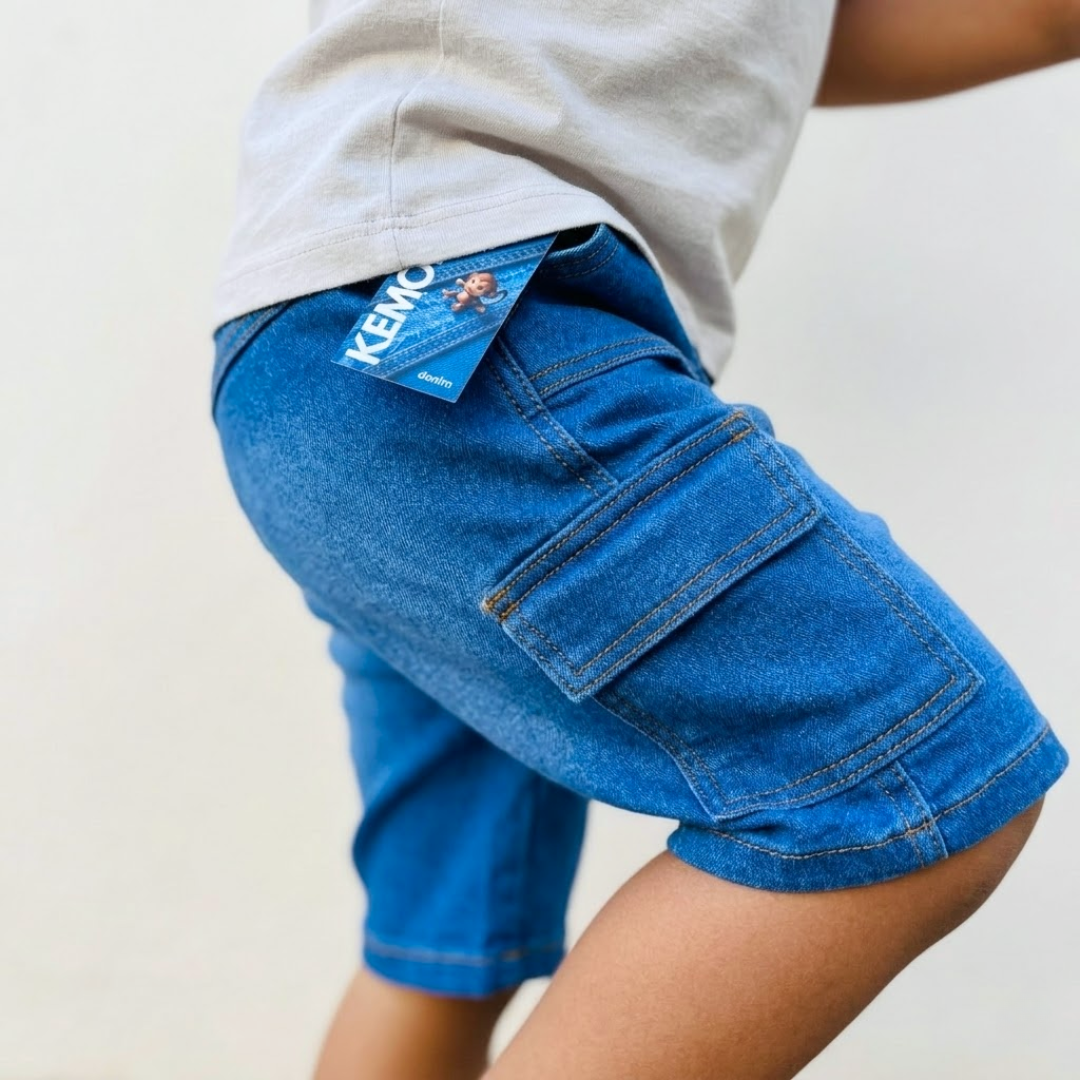 bermuda cargo mezclilla strech