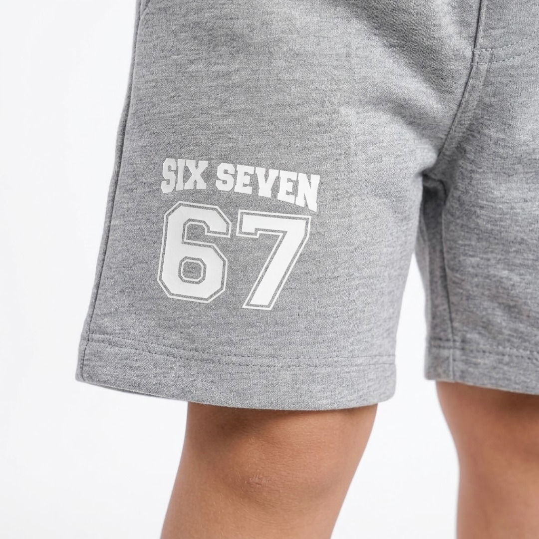 Short "Six seven" en french terry