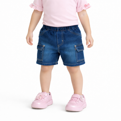 Short cargo mezclilla strech