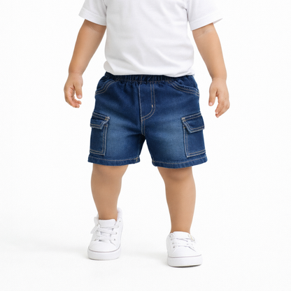 Short cargo mezclilla strech