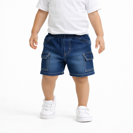 Short cargo mezclilla strech