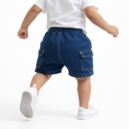 Short cargo mezclilla strech