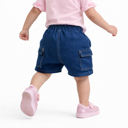 Short cargo mezclilla strech