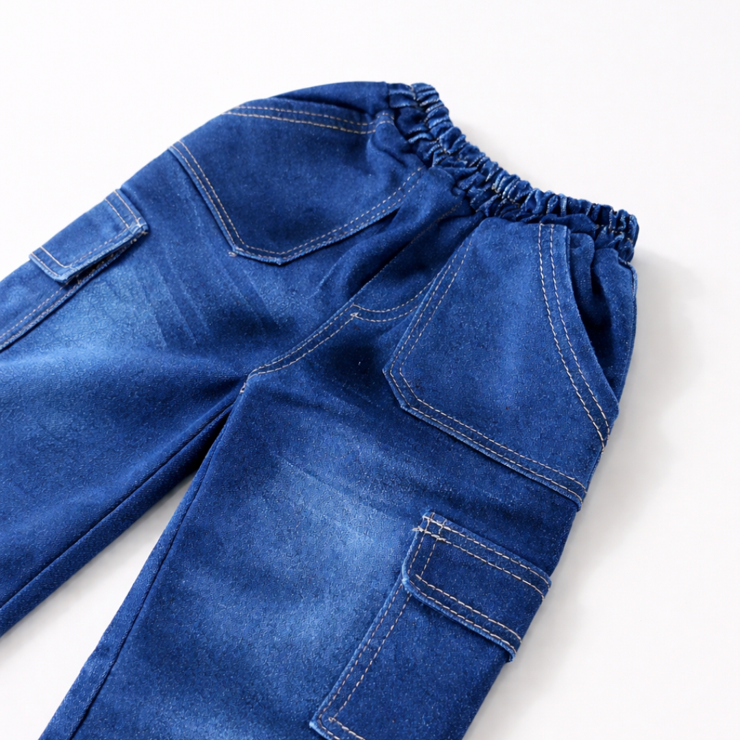Jeans stretch cargo basico unisex