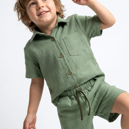 Conjunto lino liso Camisa + Short