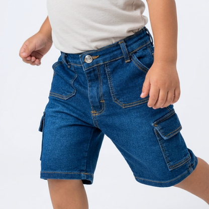 bermuda cargo mezclilla strech
