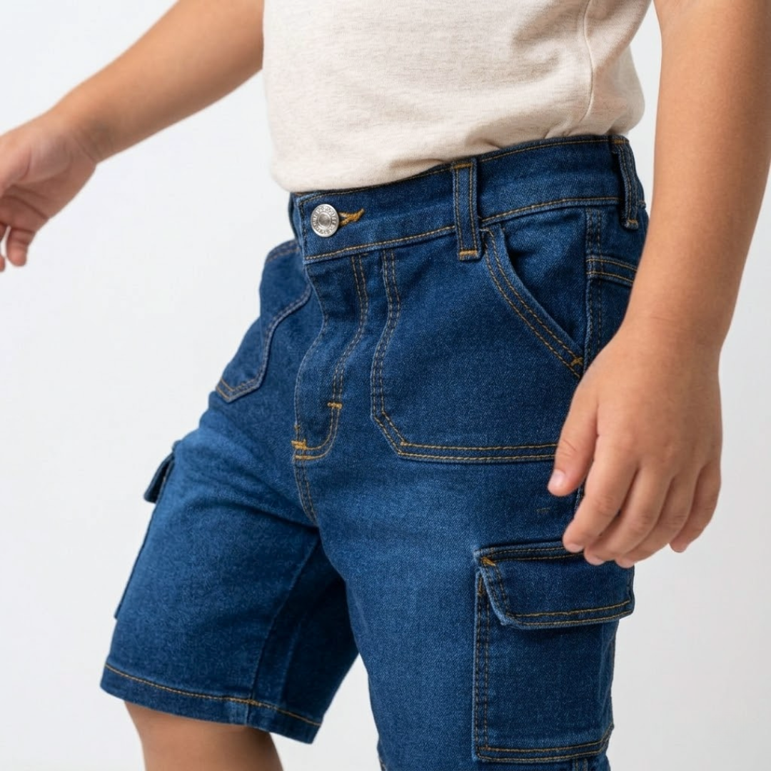 bermuda cargo mezclilla strech