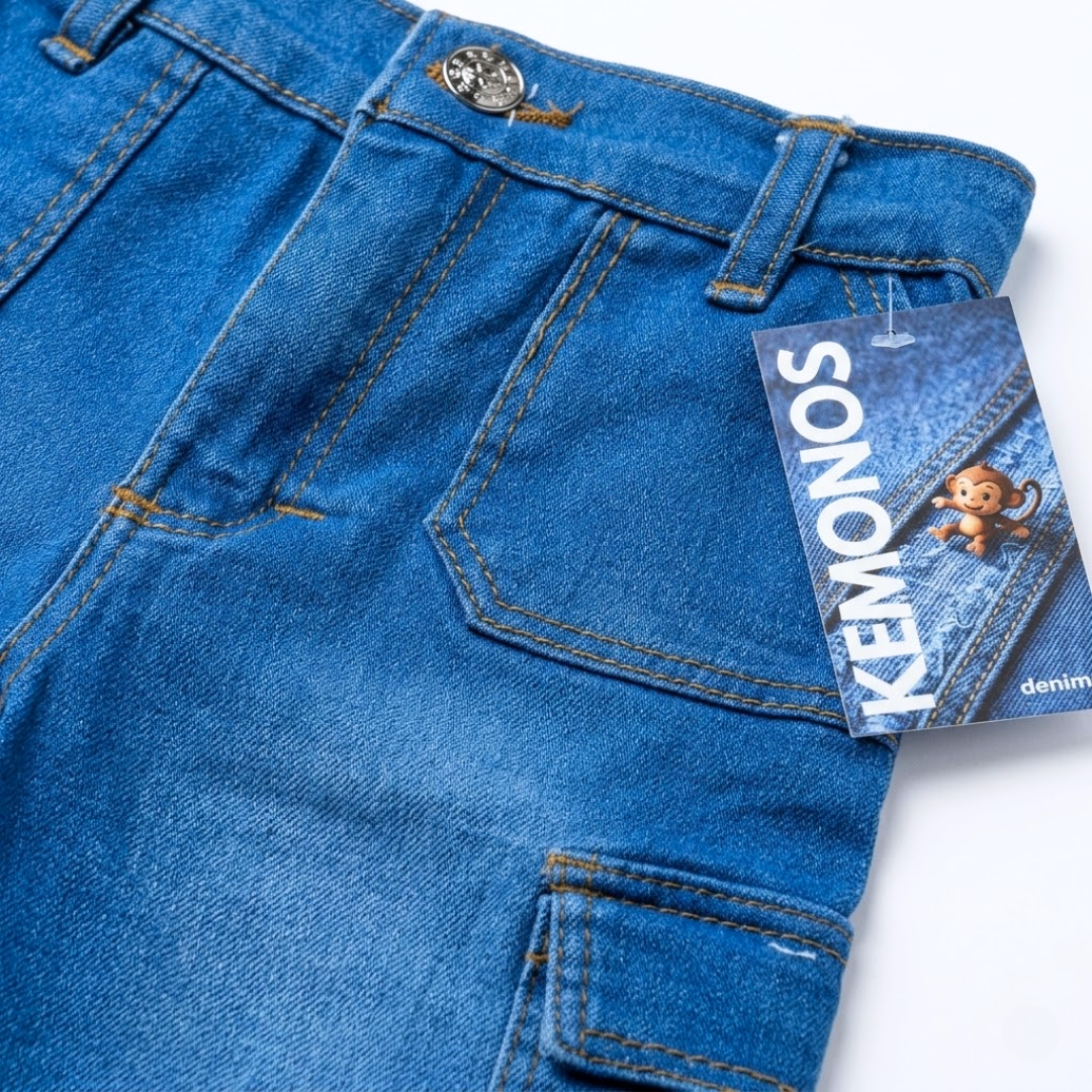 bermuda cargo mezclilla strech