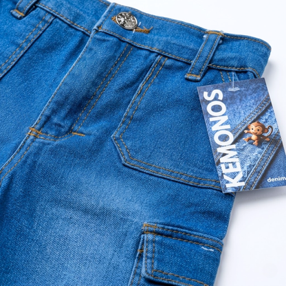 bermuda cargo mezclilla strech