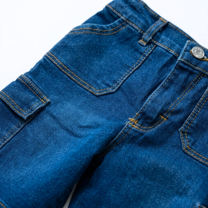 bermuda cargo mezclilla strech