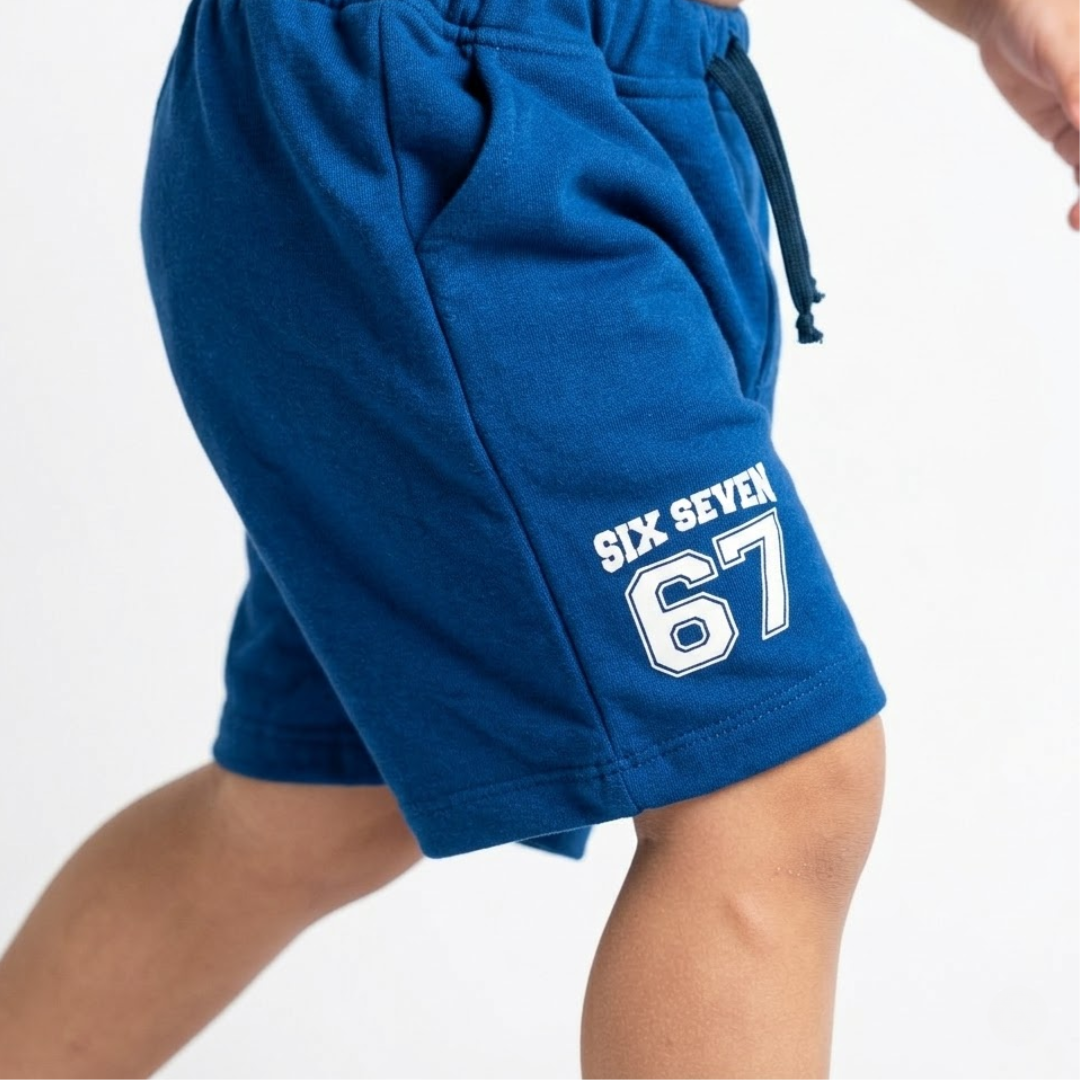 Short "Six seven" en french terry
