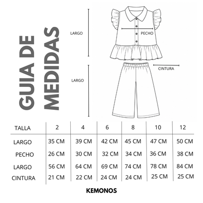 Blusa + Pantalón Cuadros Lino