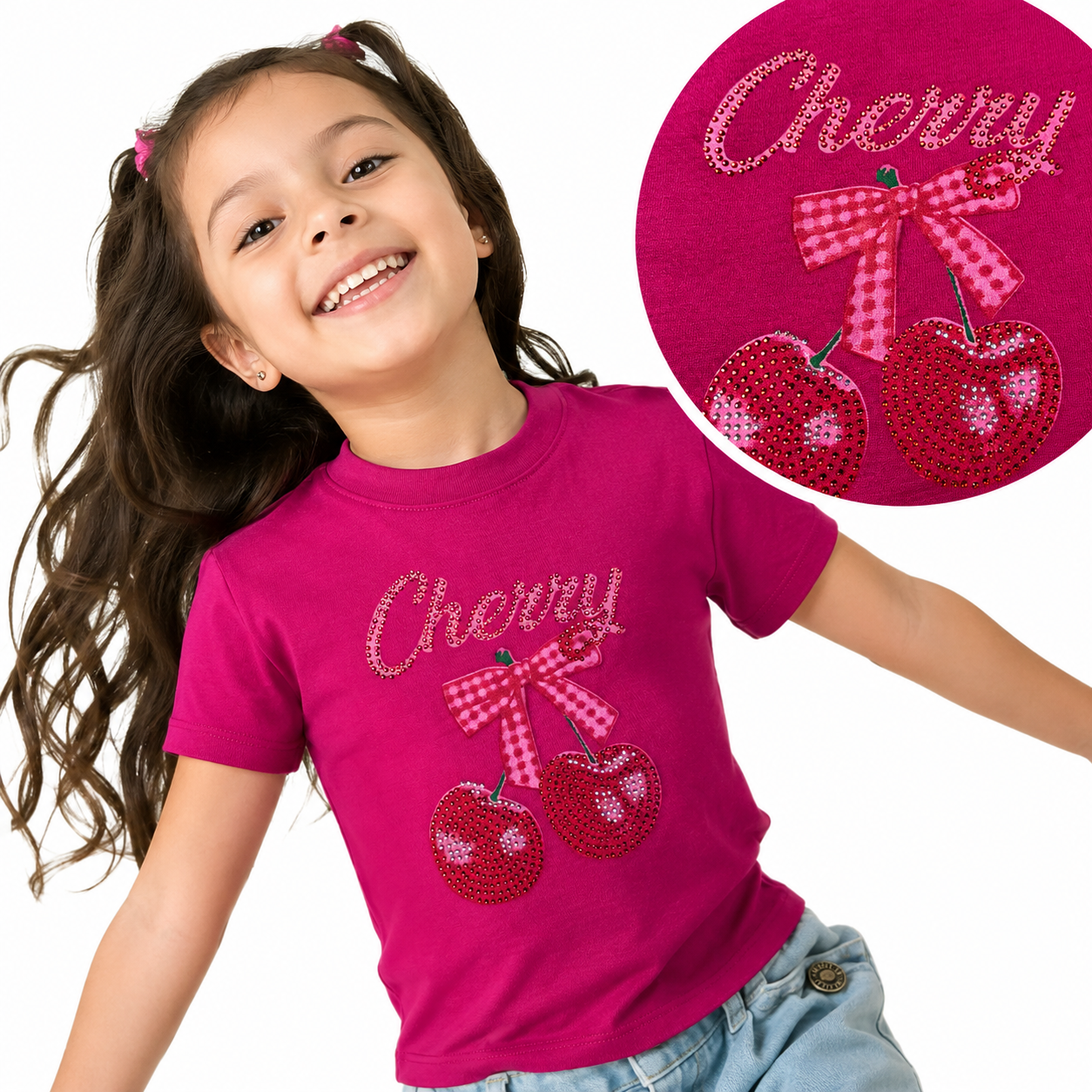 Playera CHERRY pedreria