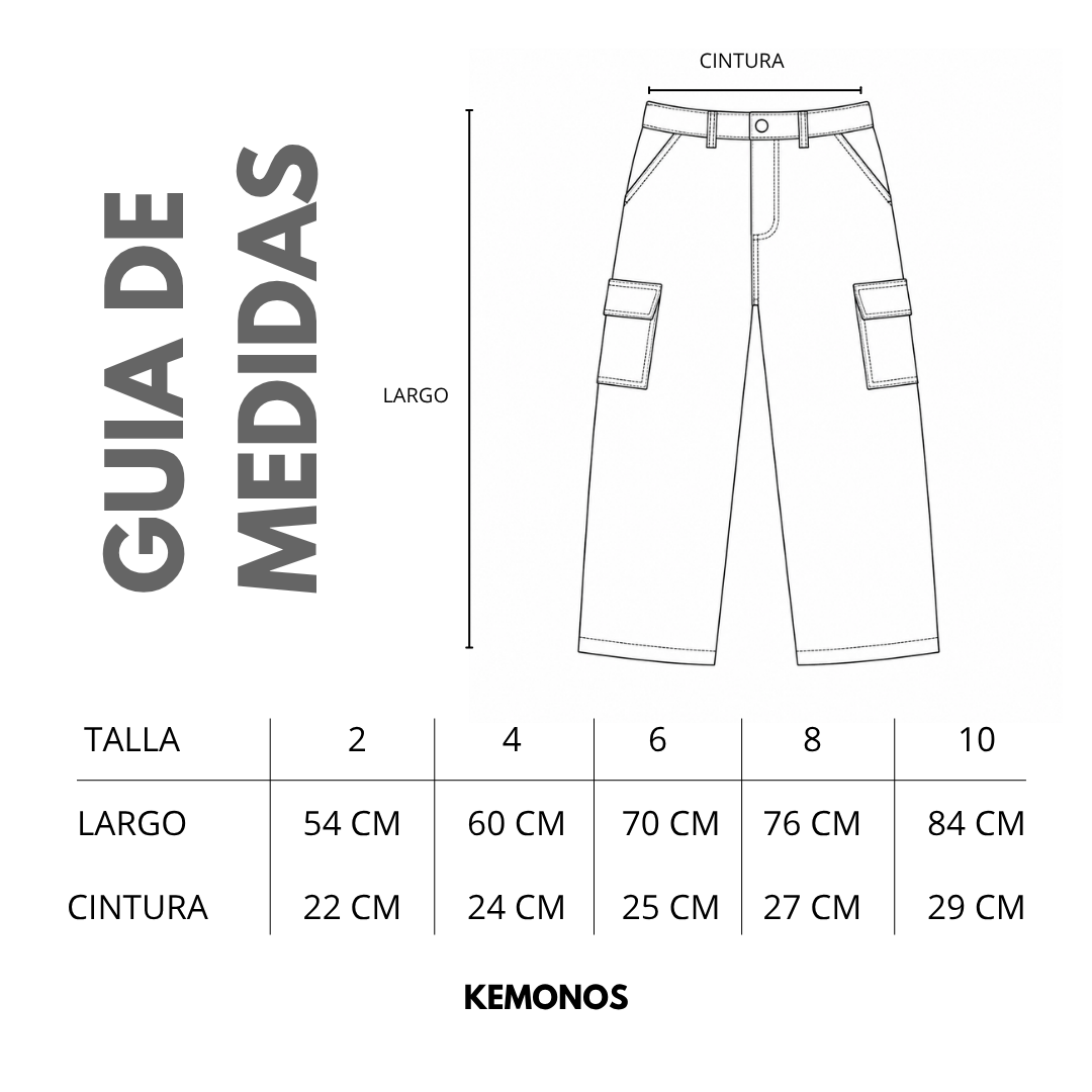 Jeans cargo mezclilla stretch