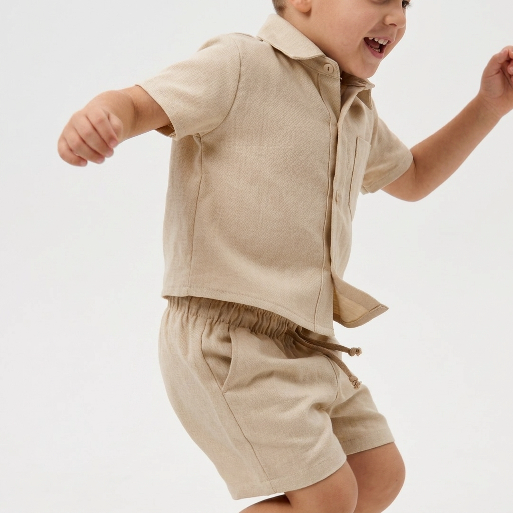 Conjunto lino liso Camisa + Short