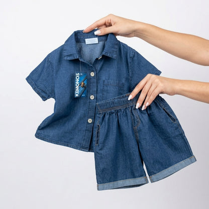 Conjunto mezclilla camisera