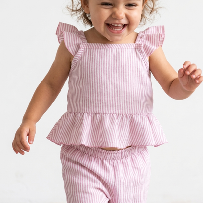 Conjunto olanes lino rayas