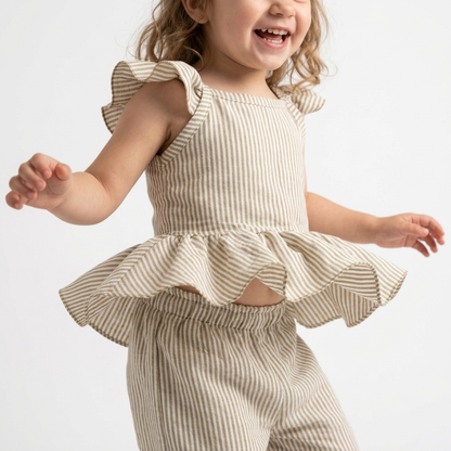 Conjunto olanes lino rayas