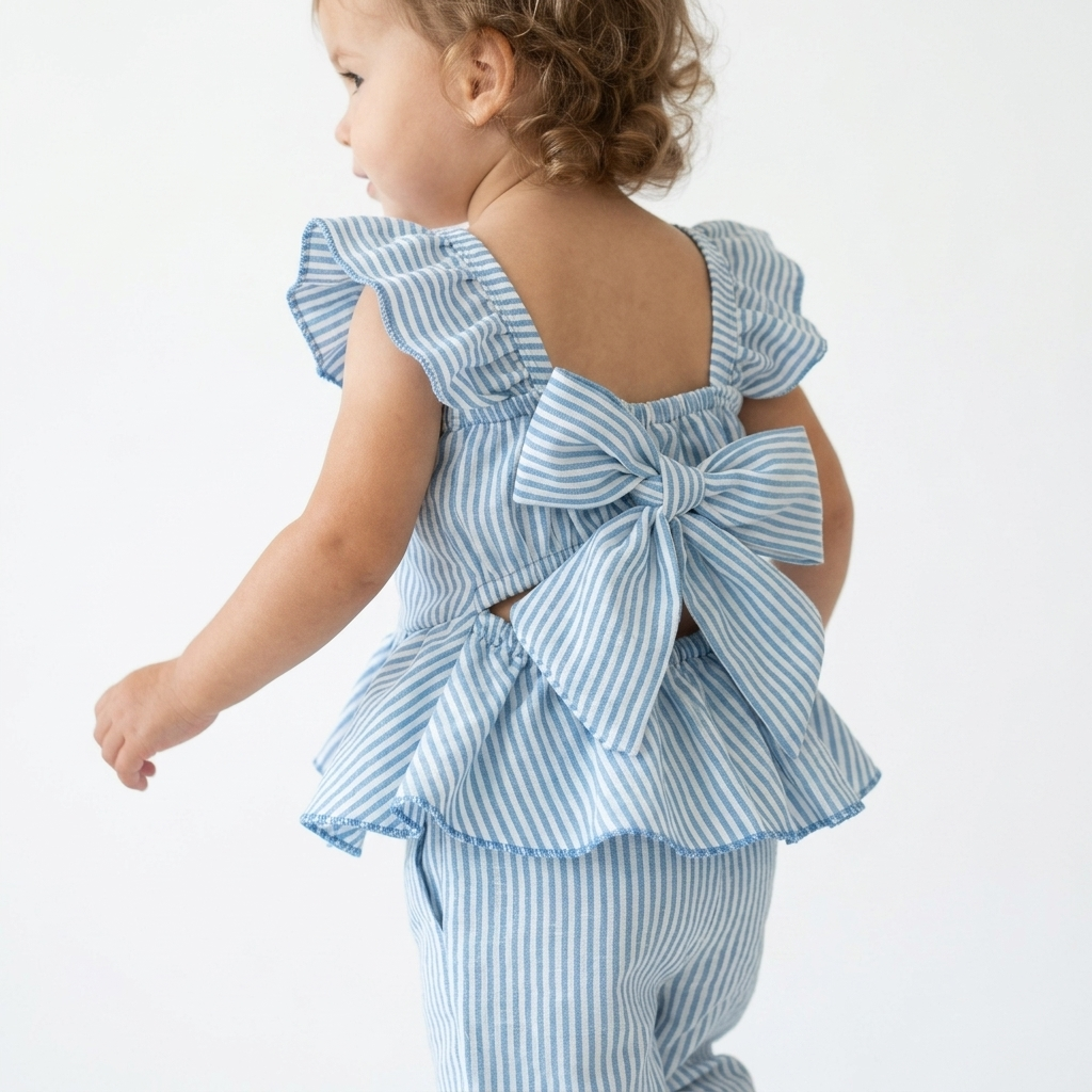 Conjunto olanes lino rayas