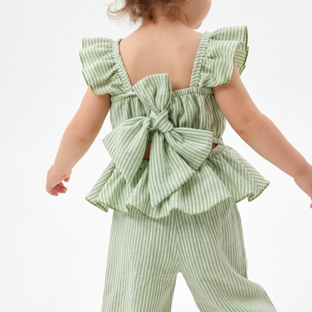 Conjunto olanes lino rayas