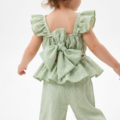 Conjunto olanes lino rayas