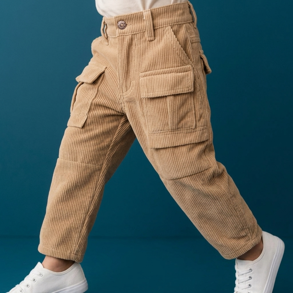 Pantalon cargo tela pana