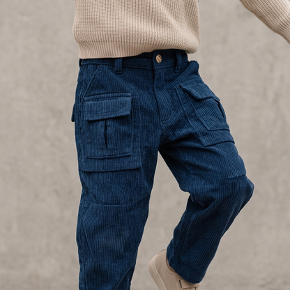 Pantalon cargo tela pana