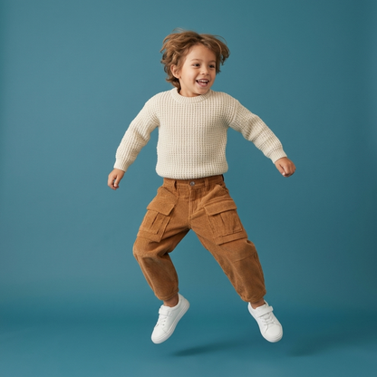 Pantalon cargo tela pana