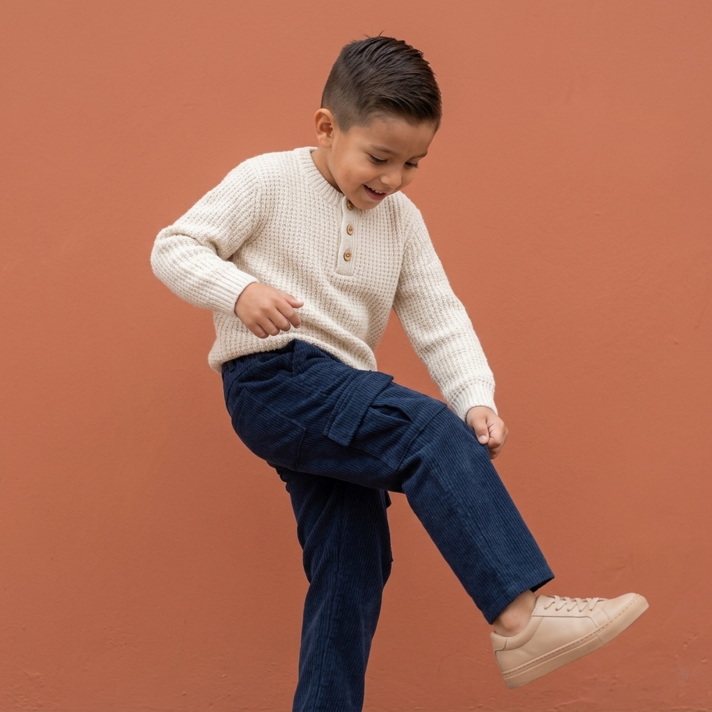 Pantalon cargo tela pana