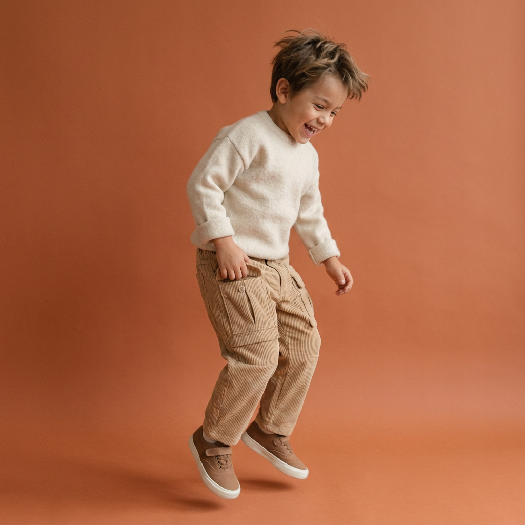 Pantalon cargo tela pana