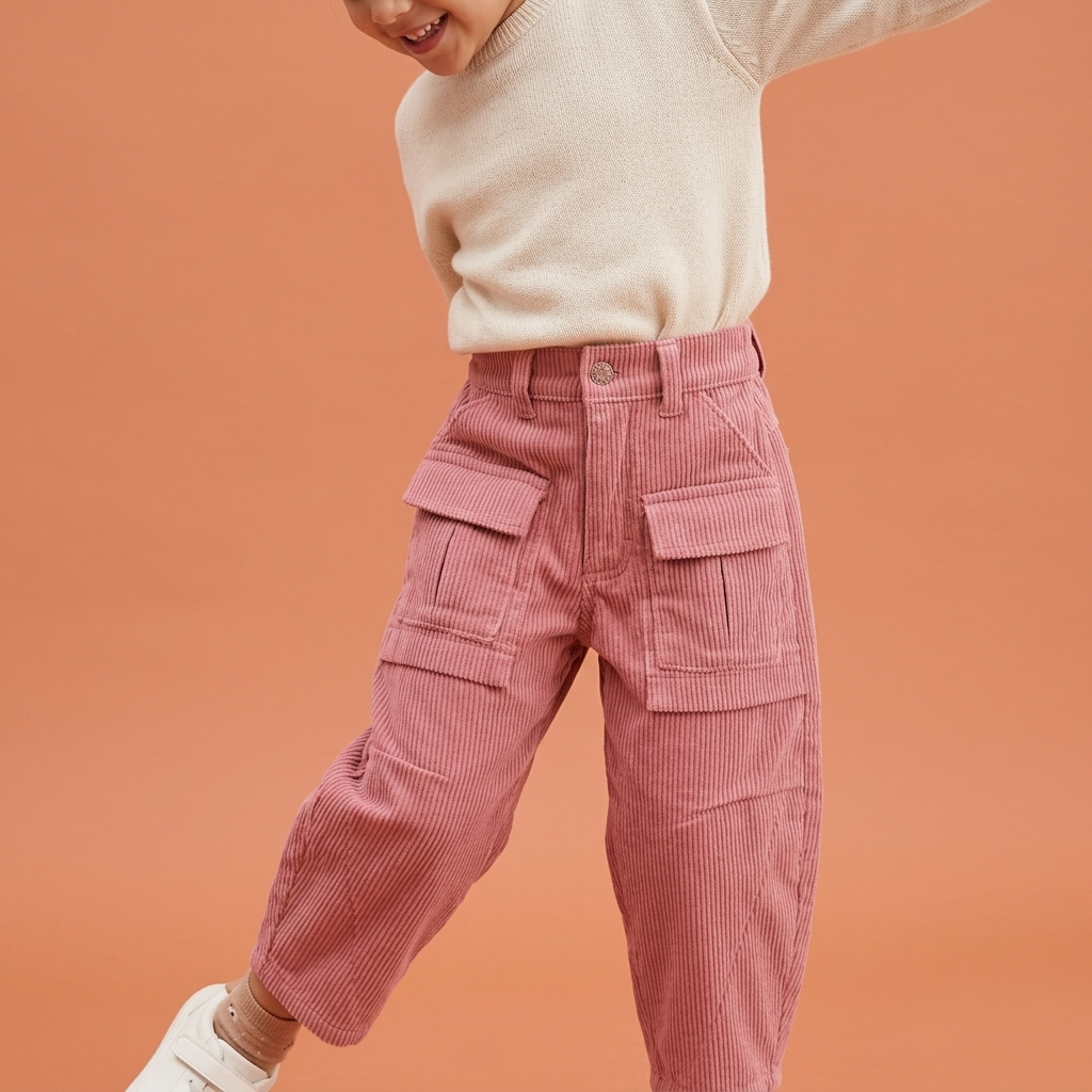 Pantalon cargo tela pana