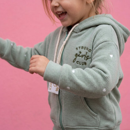 Conjunto strong girls club tela waffle con forro