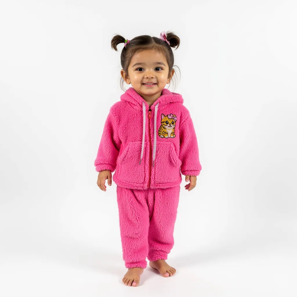 Conjunto "Gato uiiau" Sherpa brillos