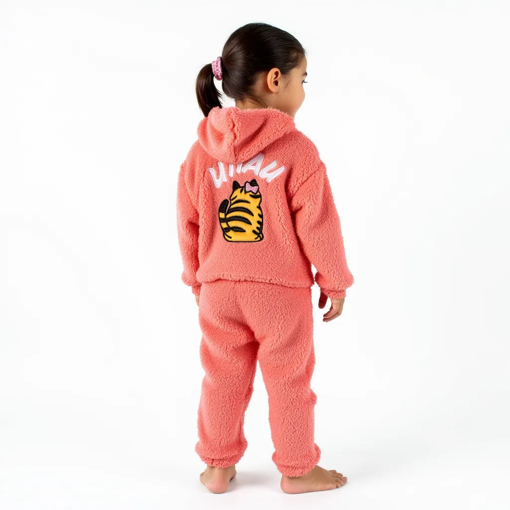 Conjunto "Gato uiiau" Sherpa brillos